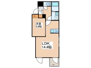 Le Nid 日本橋【2階】の間取り
