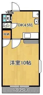 コスモハイツ3【1階】の間取り