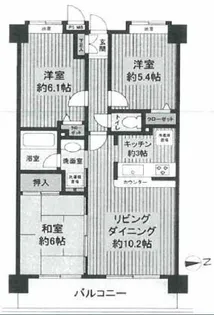 (仮称)本厚木マンション【2階】の間取り