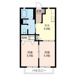 ラフィーネ B【2階】の間取り