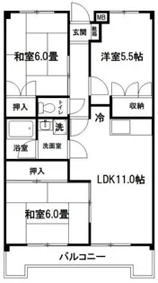 平和マンション【2階】の間取り