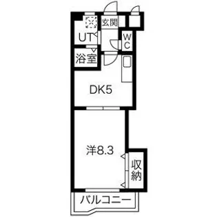 レジデンス黒龍【7階】の間取り