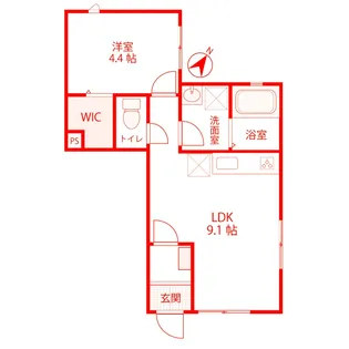 ディアテラス【1階】の間取り