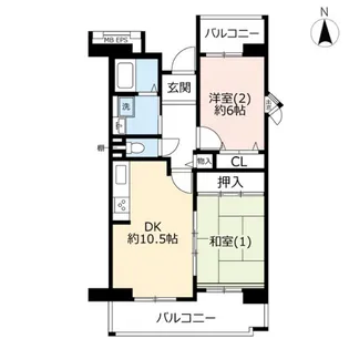 URコンフォール南浦和【4階】の間取り