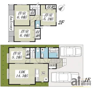 埼玉県狭山市笹井3【一戸建】の間取り