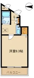 ベルエール代田【5階】の間取り