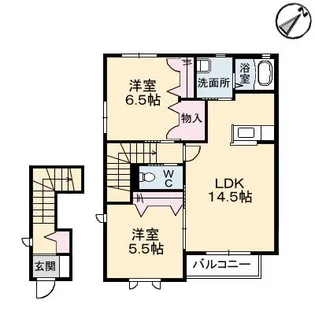ミラベル上福原【2階】の間取り