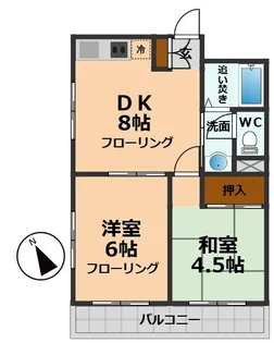 かぶら浜田山【2階】の間取り