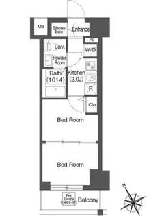 東京都台東区根岸2【マンション】の間取り