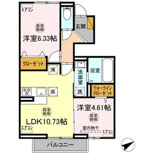 【つつこ】フリージア【1階】の間取り