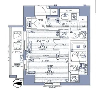 ヴェルディーク浅草【4階】の間取り