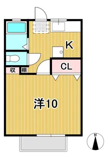 ウサミハイツ【2階】の間取り