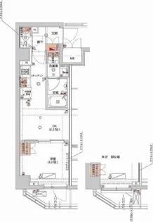 東京都新宿区山吹町【マンション】の間取り