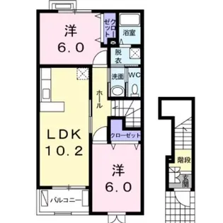 埼玉県新座市野火止2【アパート】の間取り