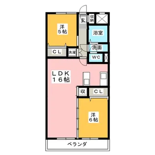 メゾンしかた【3階】の間取り