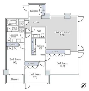クエストコート原宿【3階】の間取り