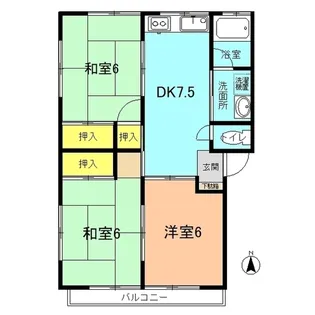 グリーンハイツB【2階】の間取り