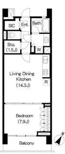 Brillia ist 三軒茶屋 ブラッサムテラス【9階】の間取り