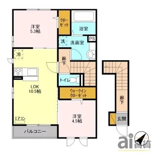 埼玉県和光市中央2【アパート】の間取り