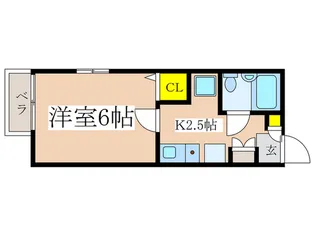 シティハイム グリ-ンヒル【1階】の間取り