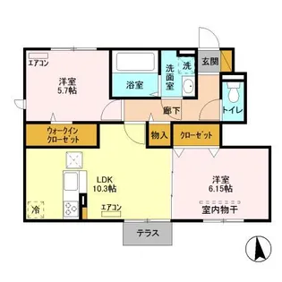 シルクレジデンス【1階】の間取り