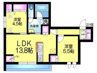 Vie Chanter【2階】の間取り