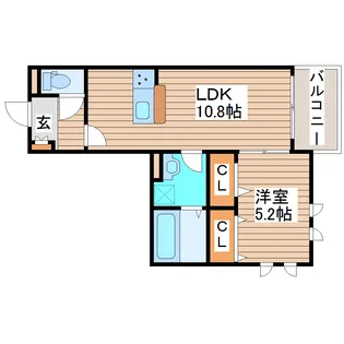 クレール通町【3階】の間取り