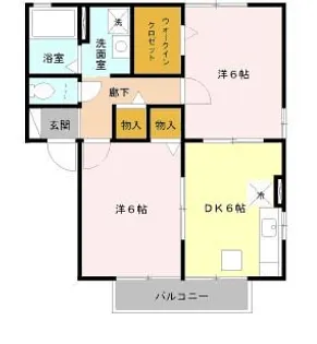 ニューポワールB【1階】の間取り