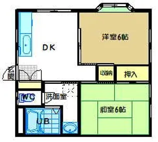 サンライズ・ヴィレッヂI【1階】の間取り