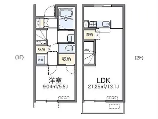 レオネクストパフェールB【1階】の間取り