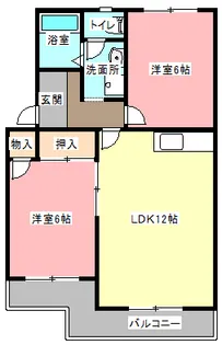 サンハイツK&KII【2階】の間取り