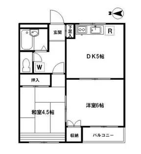 パンプキン勝田台【1階】の間取り