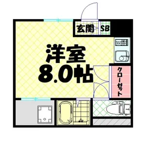 センエイ谷四【7階】の間取り