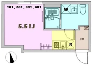 JAGA五反野【1階】の間取り