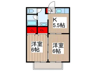 サンマリーA【1階】の間取り