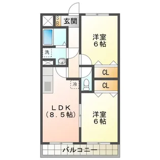 ルーブル後藤【3階】の間取り