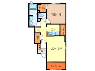 サニー・カーサ【1階】の間取り