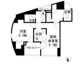 セルクル落合【3階】の間取り