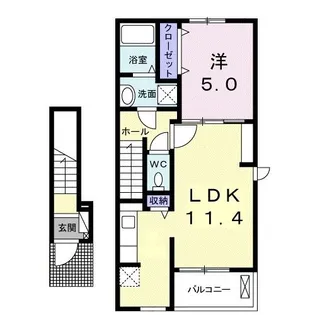 ブルックスII【2階】の間取り