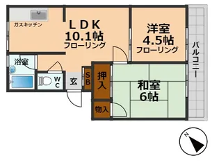 ブラウンハイツ【2階】の間取り