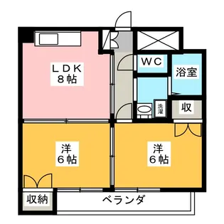 クレッセント堀の内【1階】の間取り
