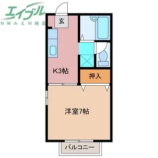 ヴィラ住吉【1階】の間取り