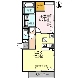 Dーresidence泉野【1階】の間取り