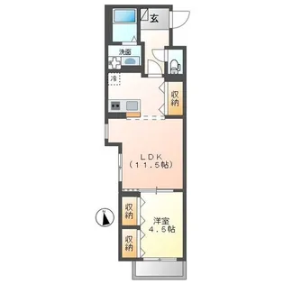 ファイン ヴィラIX(ナイン)【2階】の間取り