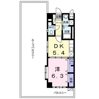 スカイオーシャンフェリス【7階】の間取り