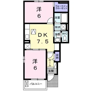 サニーサイド アルファ【1階】の間取り