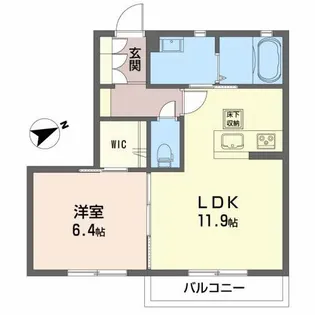 ルミエールコート GTi A【1階】の間取り