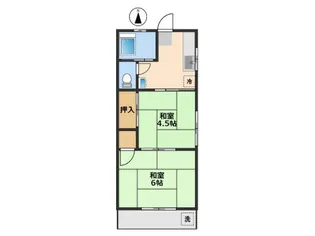 グリーンフラット【2階】の間取り