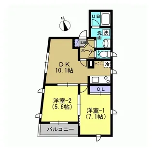 アルカディア東門前【2階】の間取り