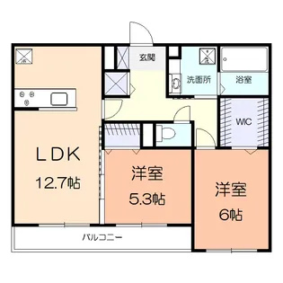 フローラ高田【2階】の間取り